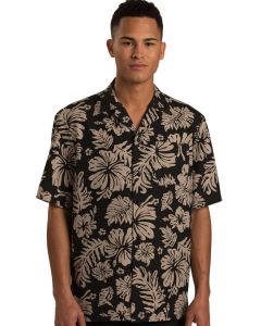 Edwards Unisex Hibiscus Two-Color Camp Shirt