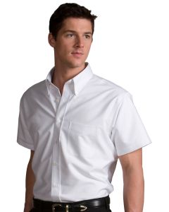 Men's Pinpoint Oxford Short Sleeve Button Down Dress Shirt - 1925