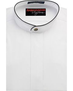 Men's Banded Collar Formal Shirt - 2078