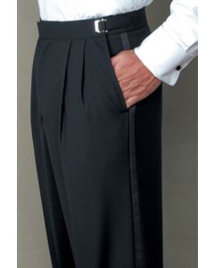 Men's Adjustable Pleated Tuxedo Trouser with Side Buckles - 3034p