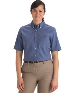 Edwards Ladies' Short Sleeve Easy Care Oxford Shirt
