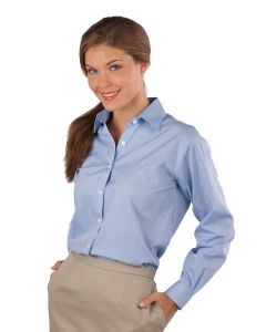 Edwards Ladies' Pinpoint Oxford Long Sleeve Button Down Dress Shirt