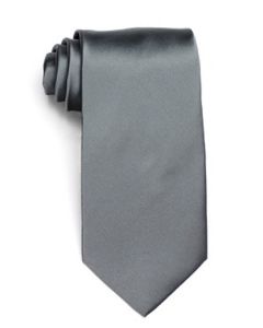 Charcoal Satin Tie - A12