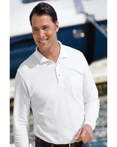 Unisex Silk Touch Long Sleeve Sport Shirt with Pocket - K500LSP