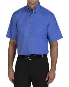 Edwards Men's Short Sleeve Comfort Stretch Poplin Shirt