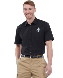 Edwards Men's Short Sleeve Essential Broadcloth Shirt