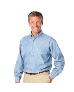 Men's Long Sleeve Premium Denim Shirt