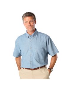 Men's Short Sleeve Premium Denim Shirt