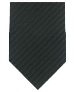 Black Ribbed Stripe Tie