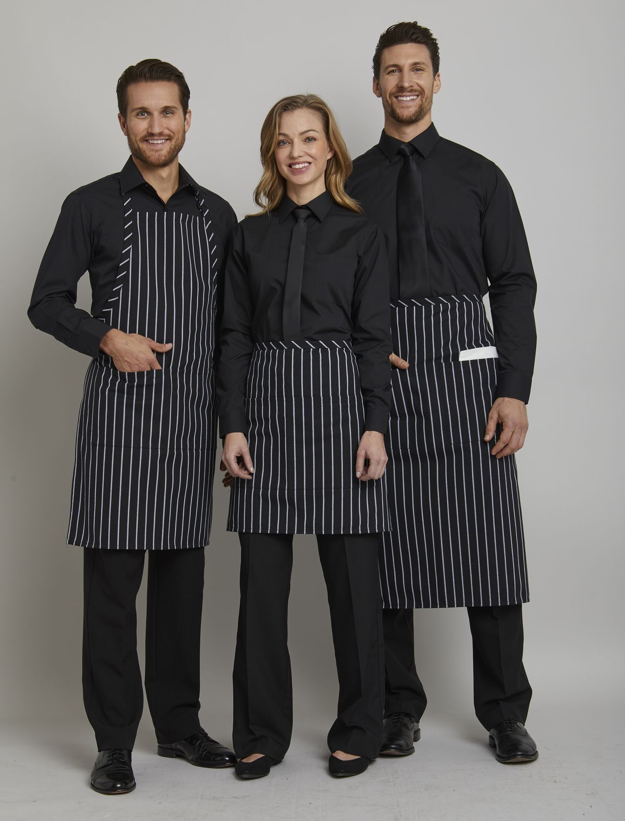 style 7957 Unisex Pin Striped Apron Butcher Food Industry Chef Restaurant 