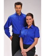 Men's Long Sleeve Easy Care Poplin Shirt Restaurant Uniform