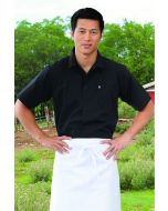 Unisex Button Front Black Mesh Back Chef Shirt