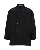 Black Long Sleeve Pearl Button Chef Coat