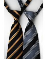 Shades of Gold/ Shade of Grey Pretied Ties