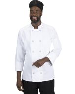 White Long Sleeve Pearl Button Chef Coat