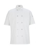 Edwards Unisex 10 Button Short Sleeve Chef Coat with Mesh