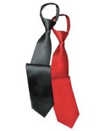 Zipper Ties - Black and Red Solid